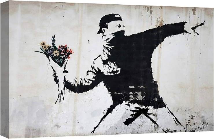 Il lanciatore di fiori, Banksy