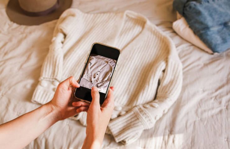 Fare foto ai vestiti da vendere