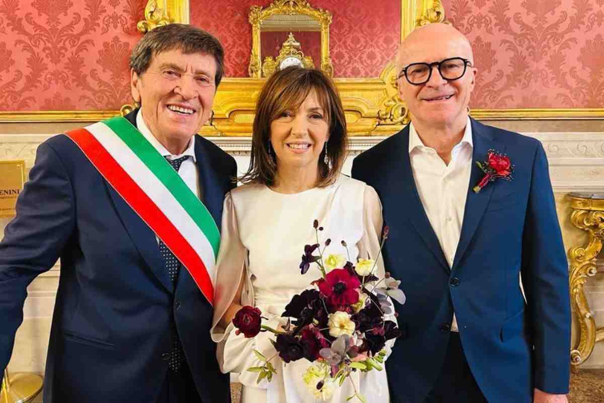 Gianni Morandi celebra un matrimonio