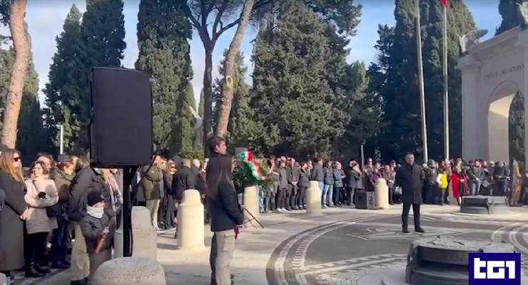 Servizio del Tg1 sulla manifestazione di Gioventù nazionale