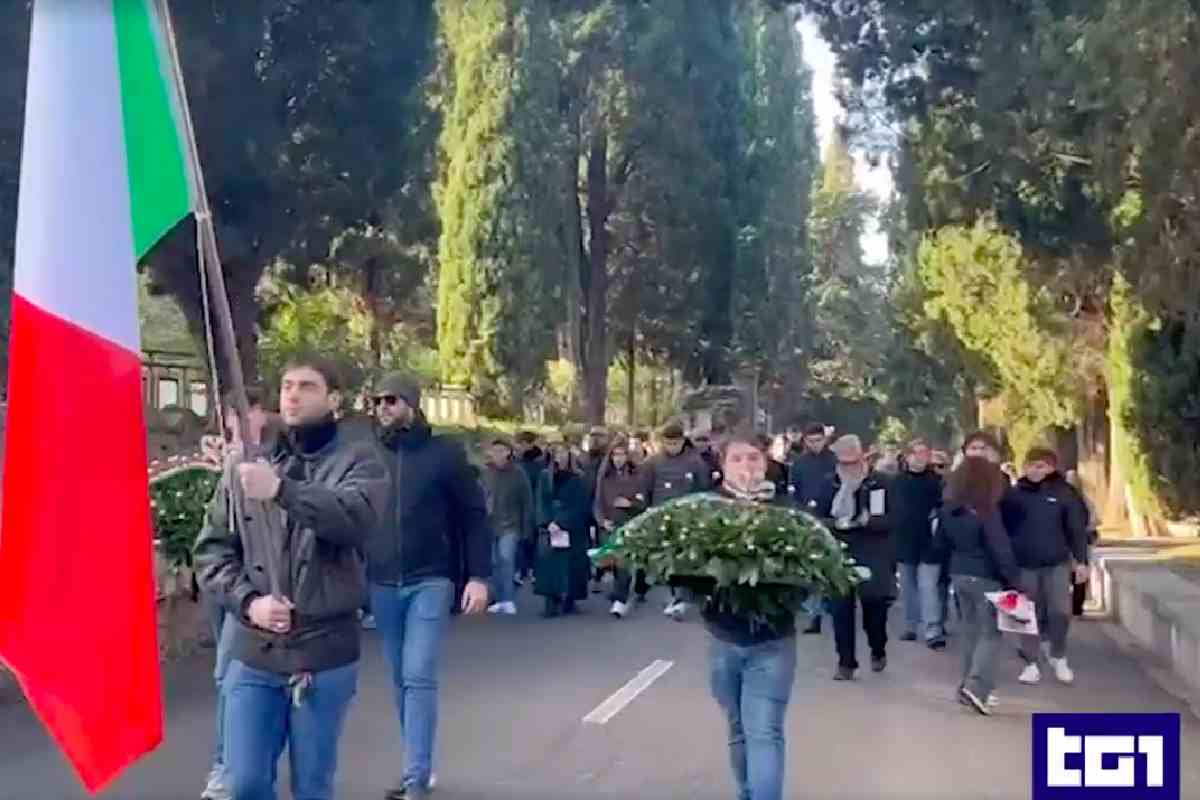 Servizio del Tg1 sulla manifestazione di Gioventù nazionale