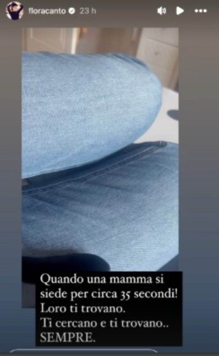 Flora Canto sfogo social problemi figli