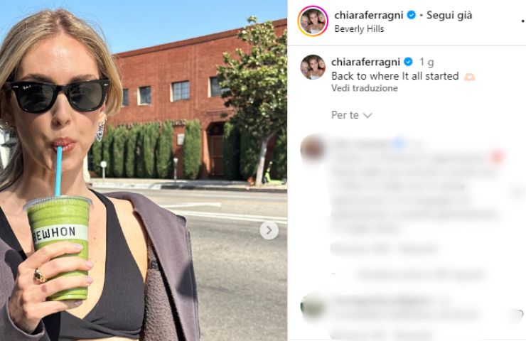 chiara ferragni messaggio america