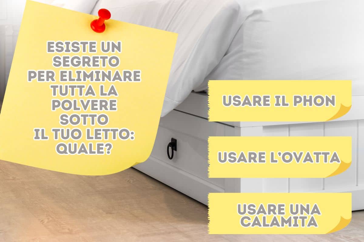 quiz come pulire sotto il letto